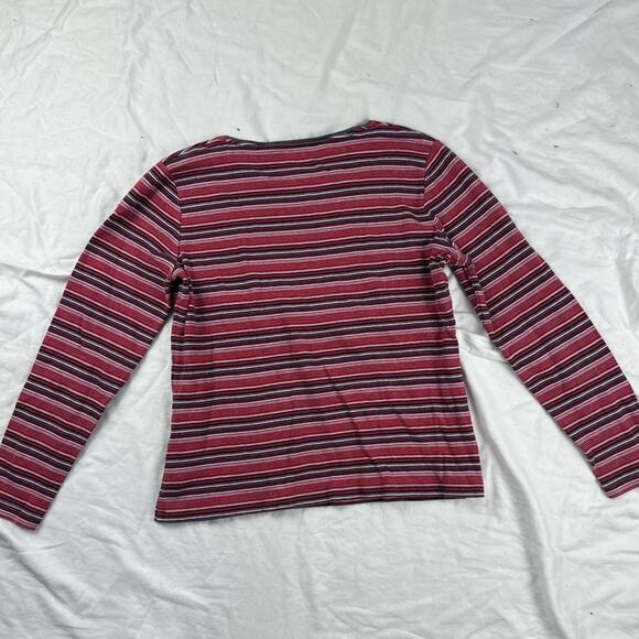 Striped long sleeve shirt pink red - Picture 5 of 5